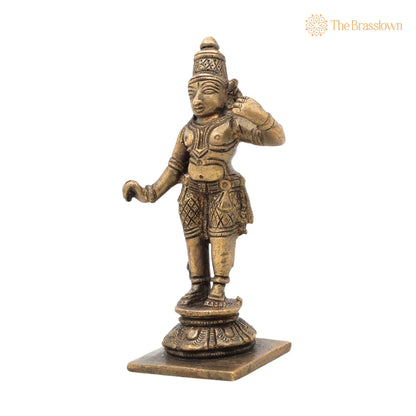 Brass Sri Ram Idol – Shree Rama Murti, Pital Ramachandra Statue, Kodanda Rama Vigraham, Handmade Hindu God Ram Idol 4.5 Inch 3