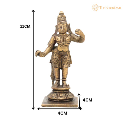 Brass Sri Ram Idol – Shree Rama Murti, Pital Ramachandra Statue, Kodanda Rama Vigraham, Handmade Hindu God Ram Idol 4.5 Inch 5