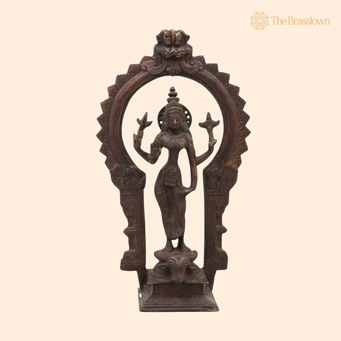 Brass Durga Devi Idol – Handcrafted Simhavahini Mahishasura Mardini Maa Shakti Murti for Pooja Room, Navratri, Home Temple &amp; Décor 12 Inch 1