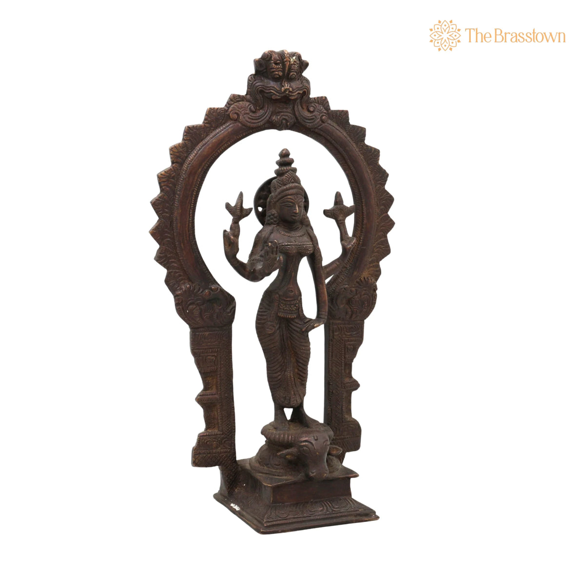 Brass Durga Devi Idol – Handcrafted Simhavahini Mahishasura Mardini Maa Shakti Murti for Pooja Room, Navratri, Home Temple &amp; Décor 12 Inch 2