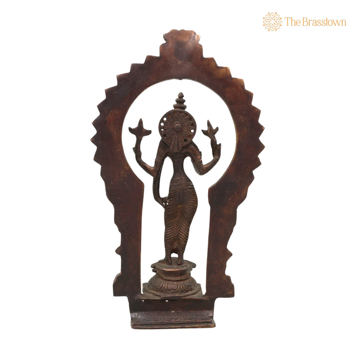 Brass Durga Devi Idol – Handcrafted Simhavahini Mahishasura Mardini Maa Shakti Murti for Pooja Room, Navratri, Home Temple &amp; Décor 12 Inch 4