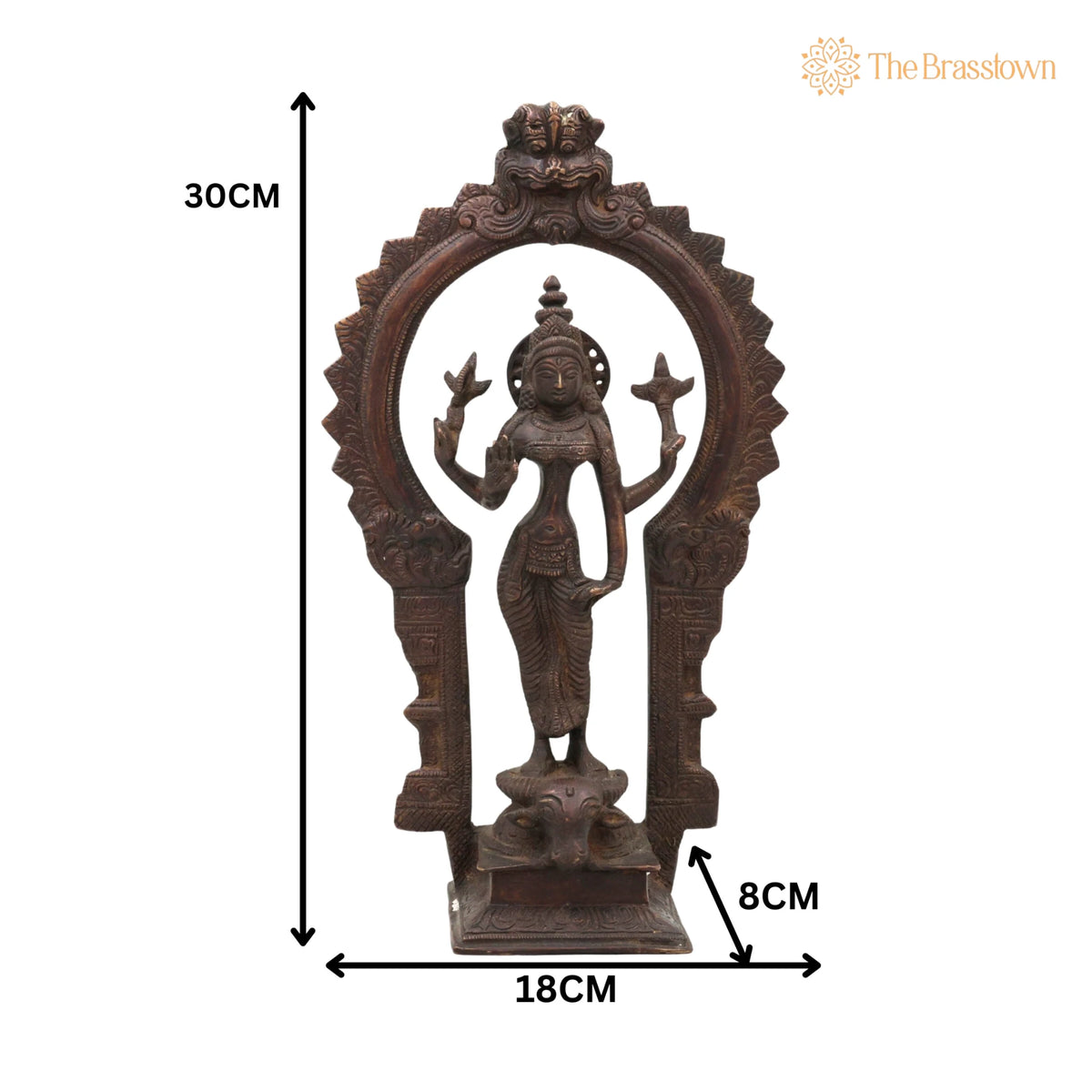 Brass Durga Devi Idol – Handcrafted Simhavahini Mahishasura Mardini Maa Shakti Murti for Pooja Room, Navratri, Home Temple &amp; Décor 12 Inch 5