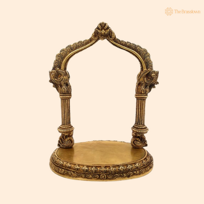 Brass Arch Frame with Ornate Pillars 13 Inch