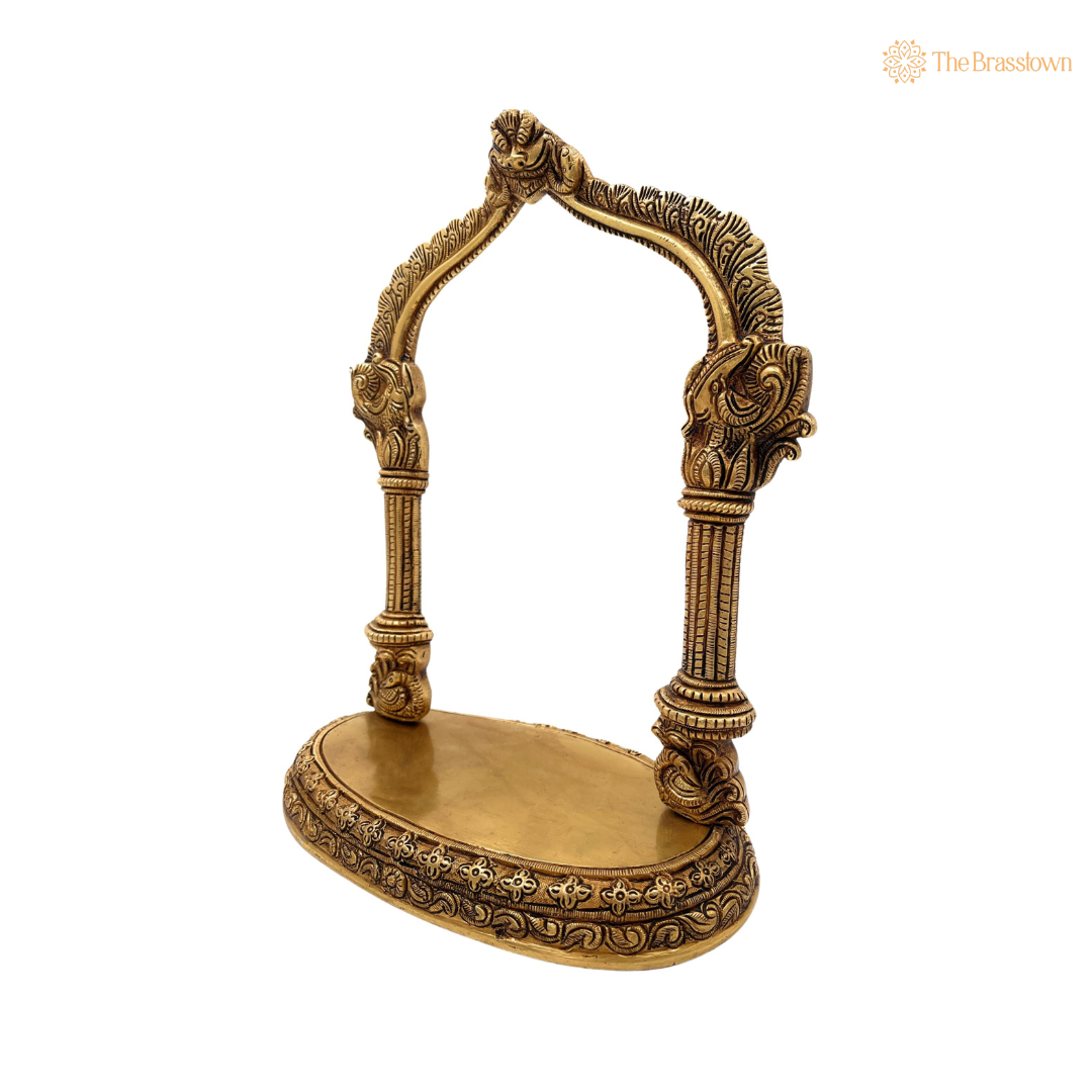 Brass Arch Frame with Ornate Pillars 13 Inch