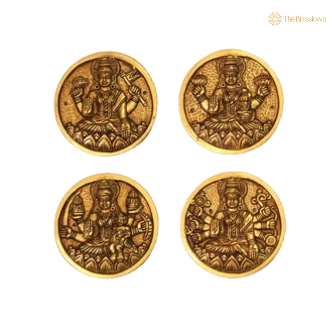 Brass Ashta Lakshmi Coins – Divine Grace in Every Coin