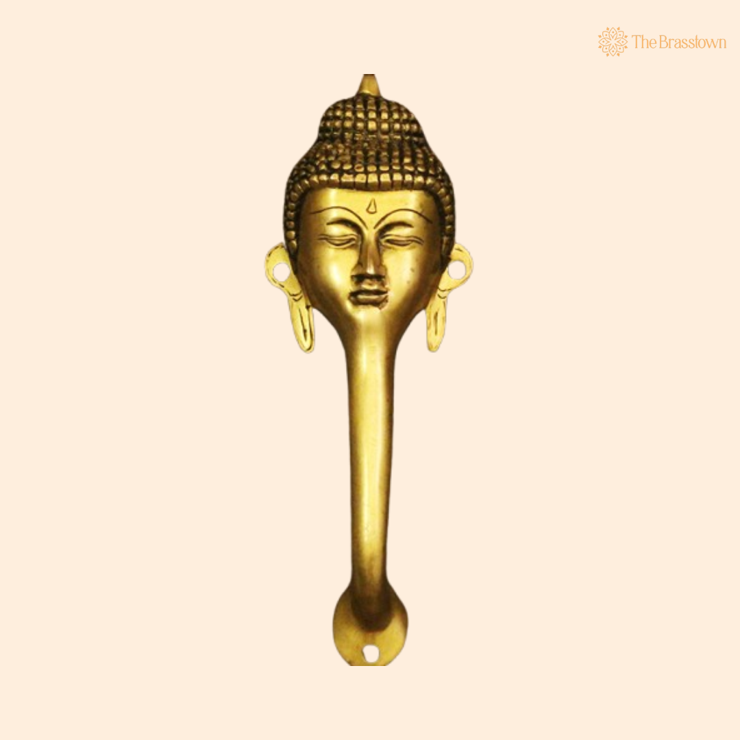 Brass Buddha Door Handle – A Serenity-Inspired Statement for Your Home 9.5 Inch