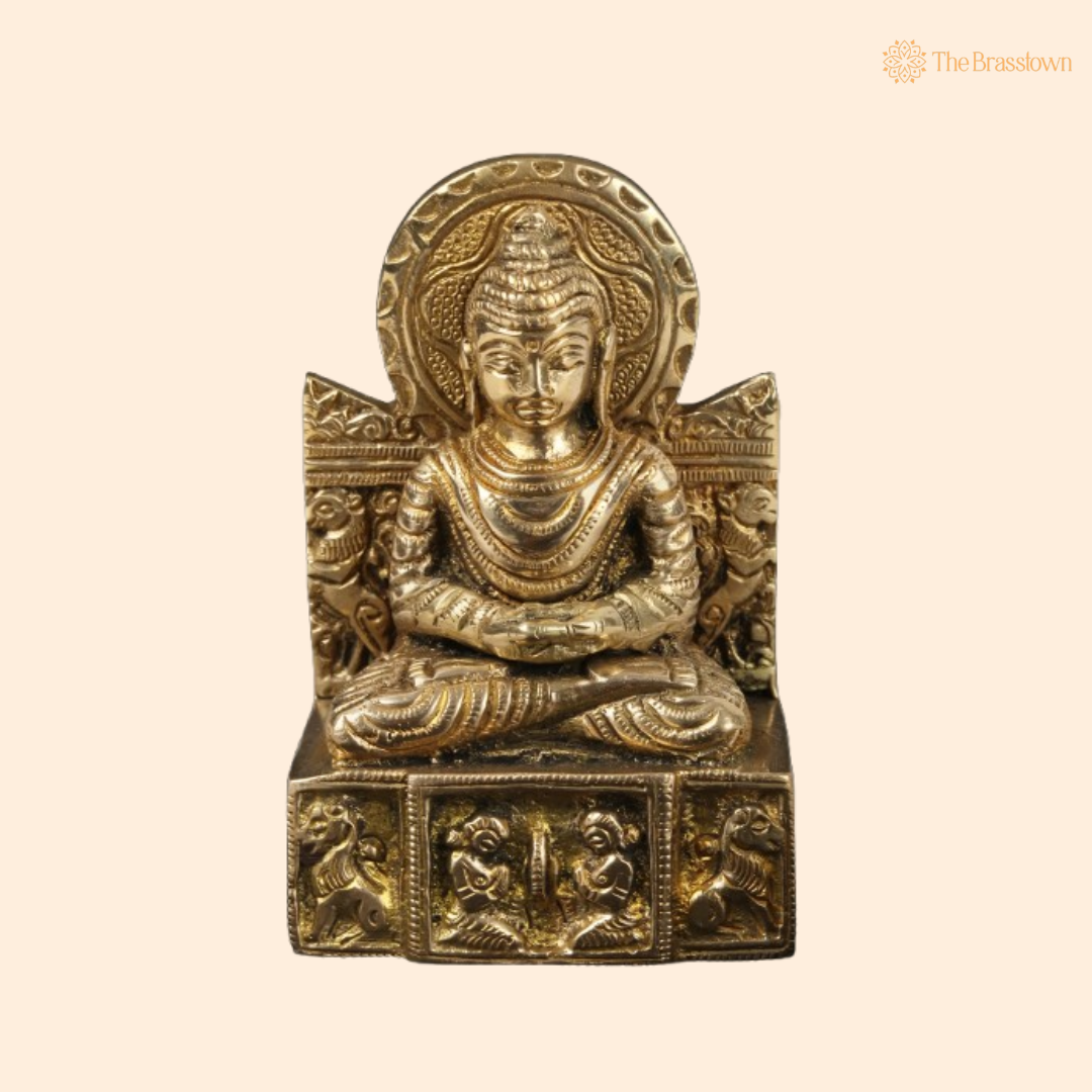 Brass Buddha Idol – The Essence of Peace and Enlightenment 3 Inch