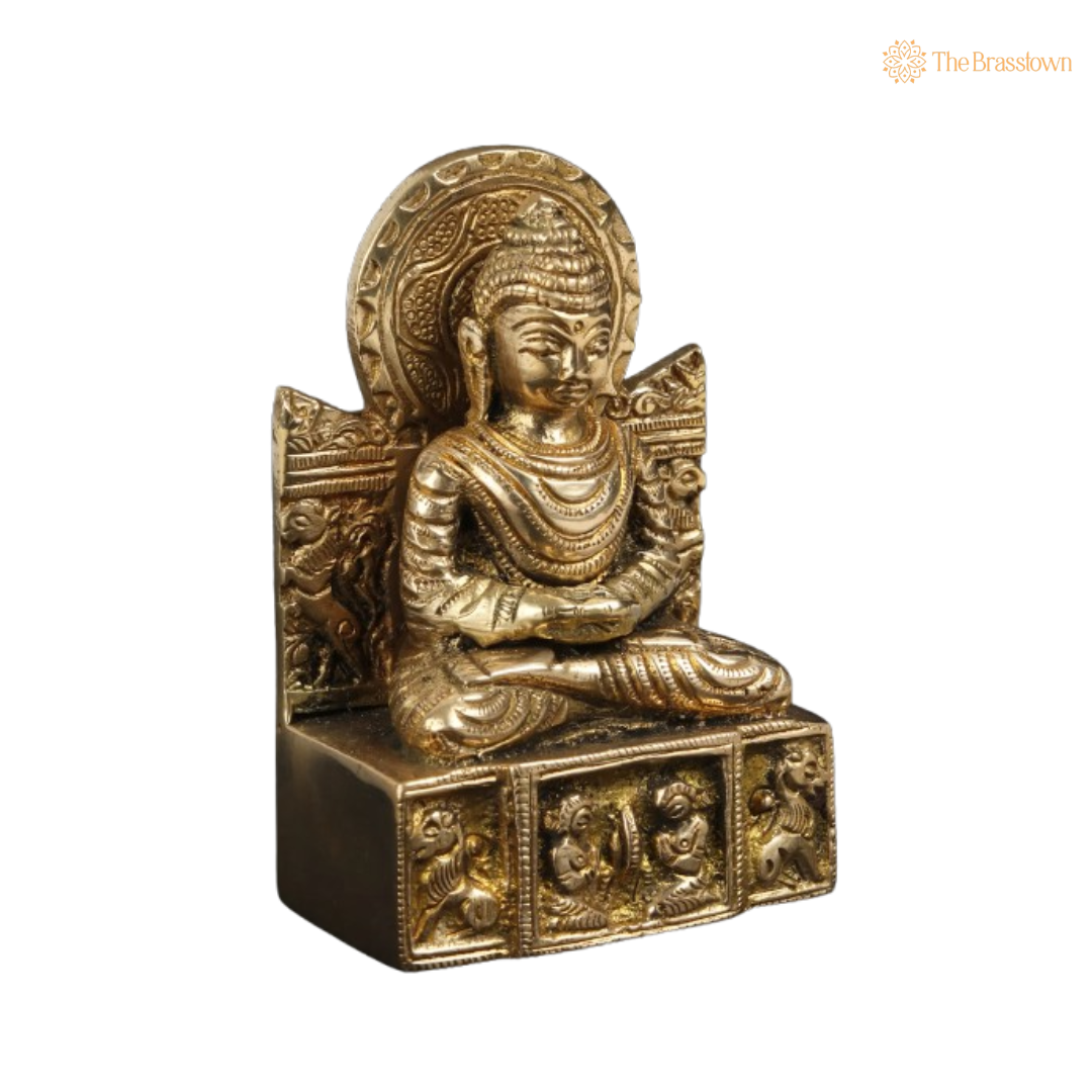 Brass Buddha Idol – The Essence of Peace and Enlightenment 3 Inch