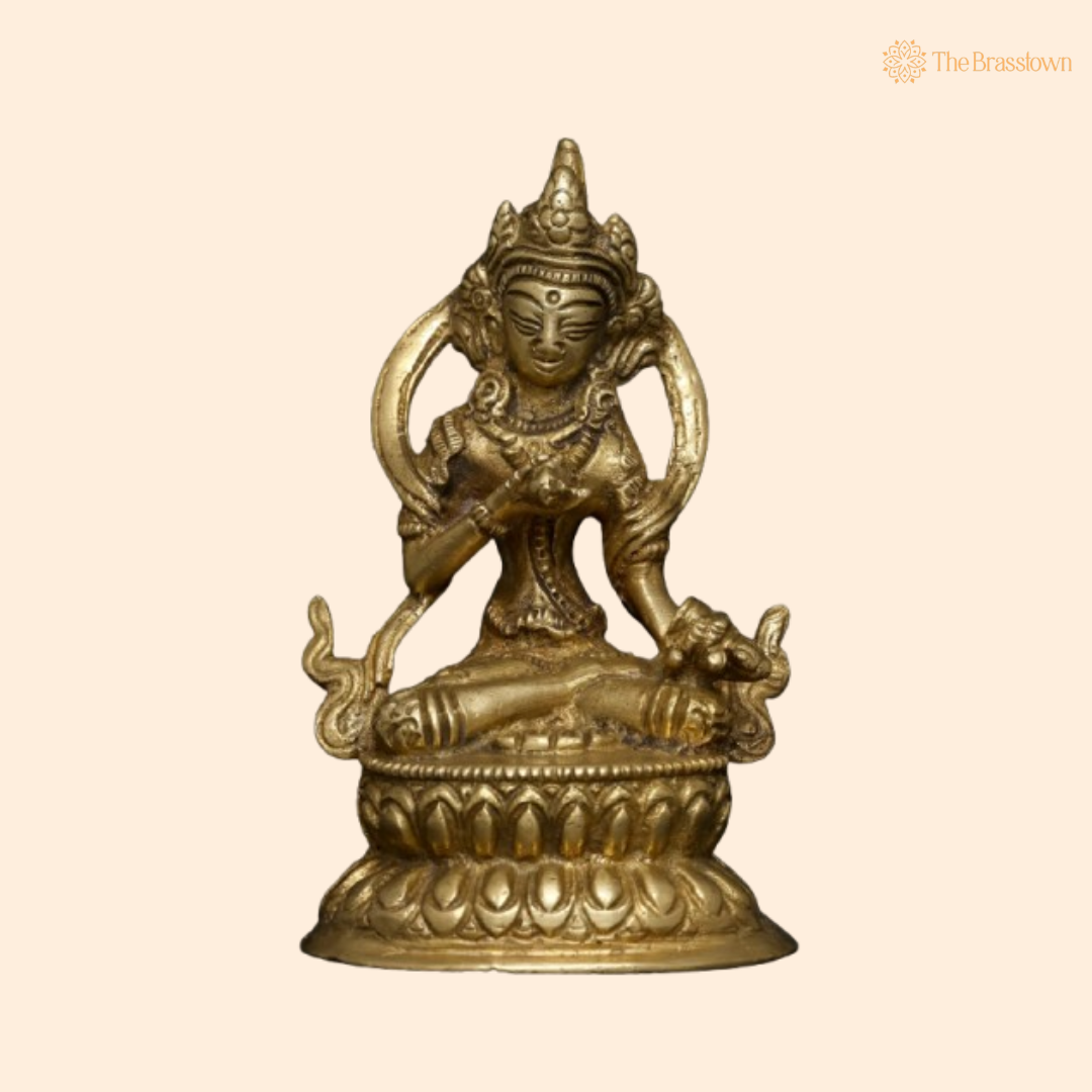 Brass Buddha Statue – The Embodiment of Peace and Enlightenment 4 Inch