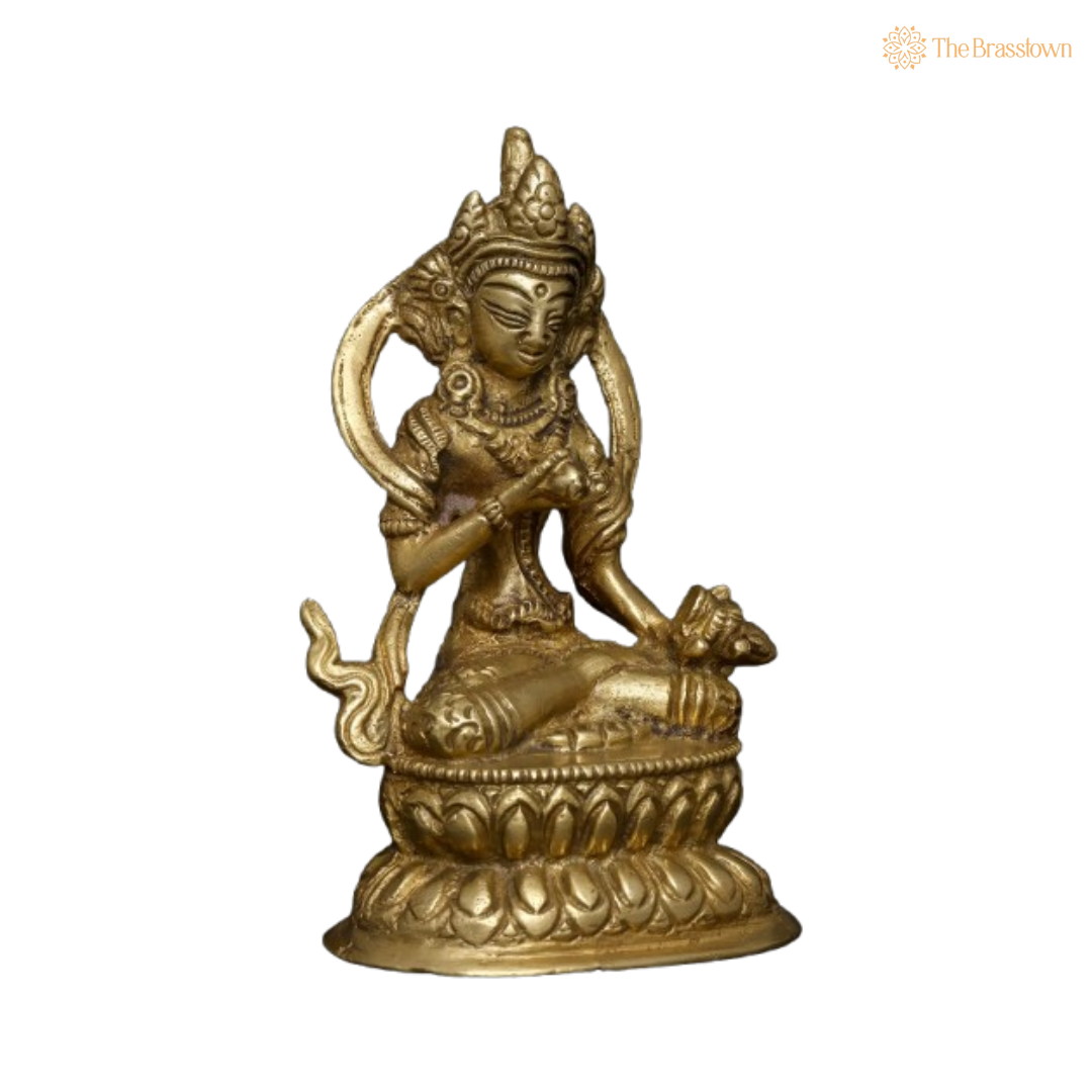 Brass Buddha Statue – The Embodiment of Peace and Enlightenment 4 Inch