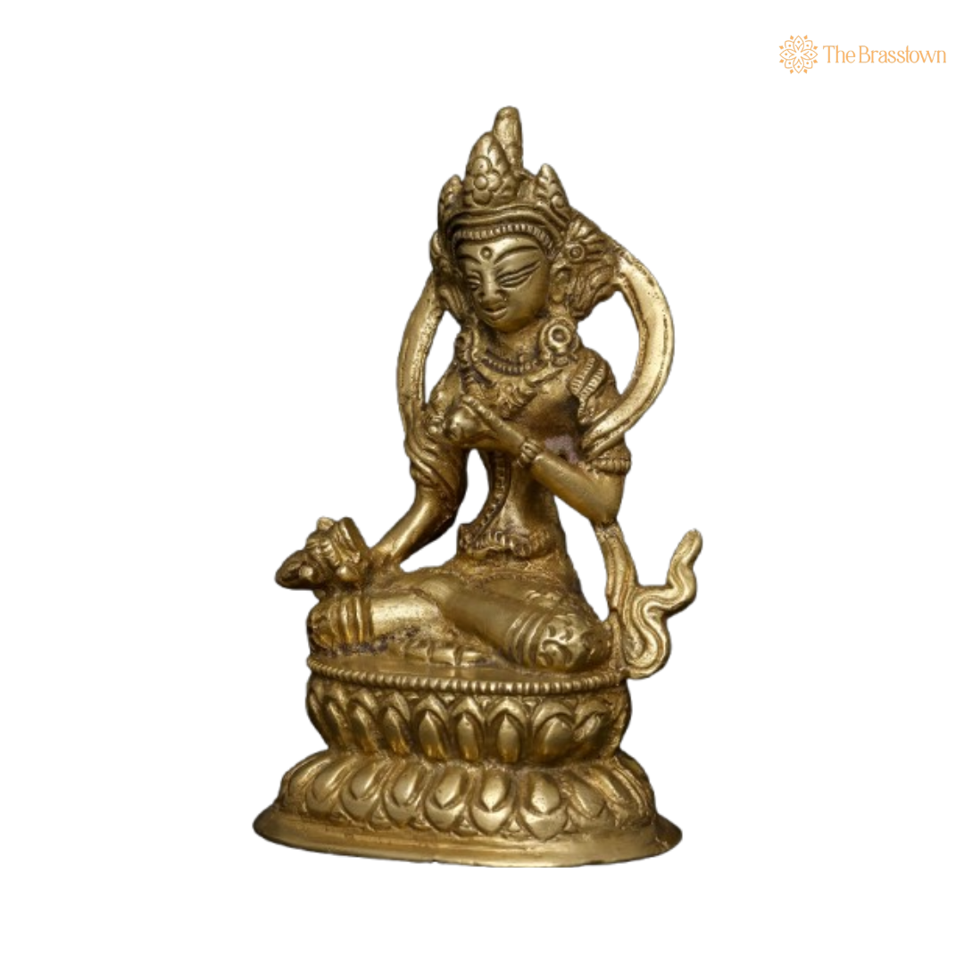 Brass Buddha Statue – The Embodiment of Peace and Enlightenment 4 Inch