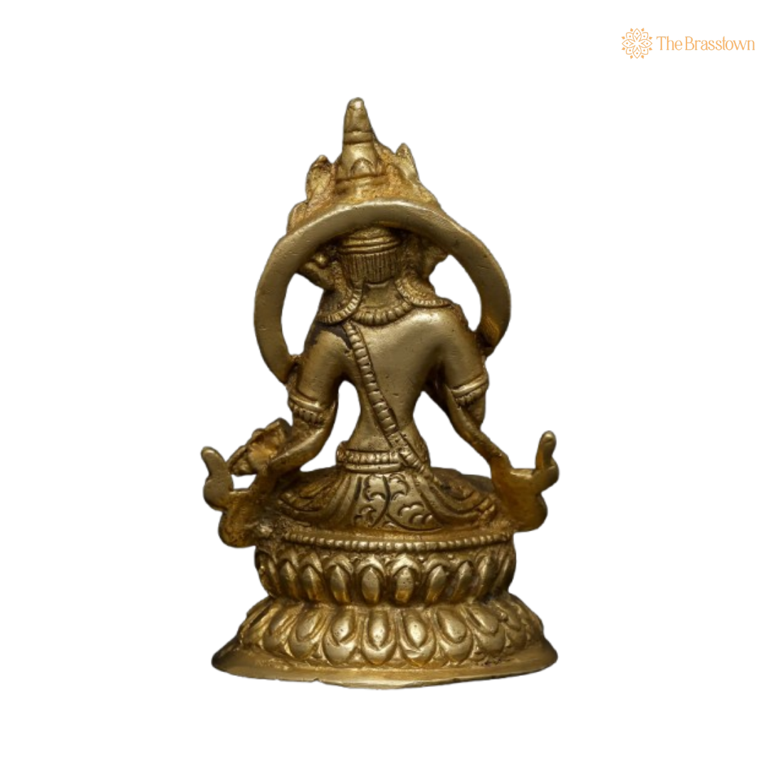 Brass Buddha Statue – The Embodiment of Peace and Enlightenment 4 Inch