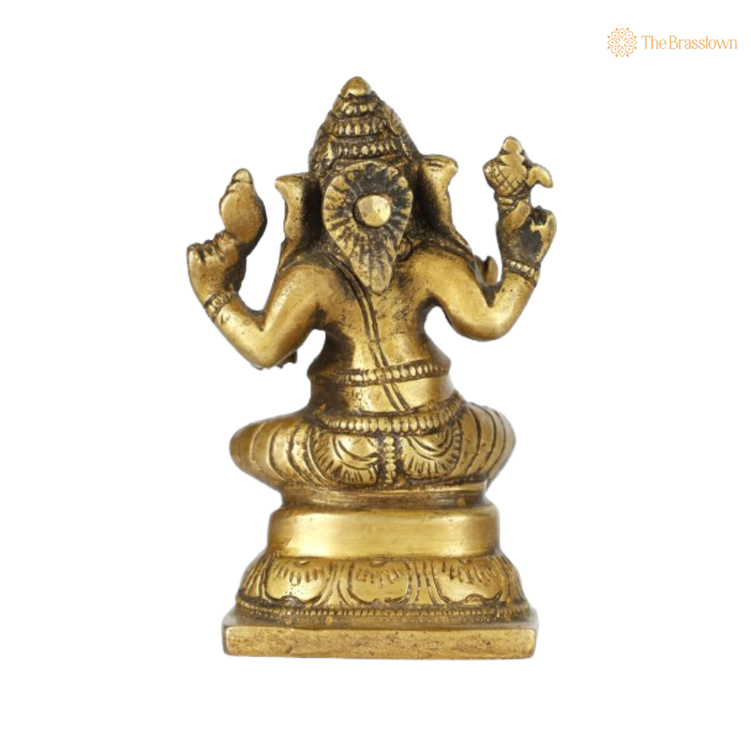 Brass Dancing Ganesha Idol – A Symbol of Joy and Prosperity 3 Inch