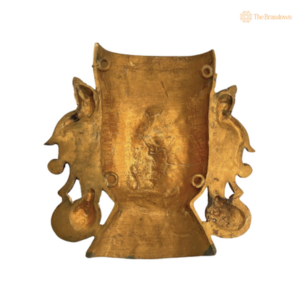 Brass Devi Face Wall Hanging 12.5 Inch