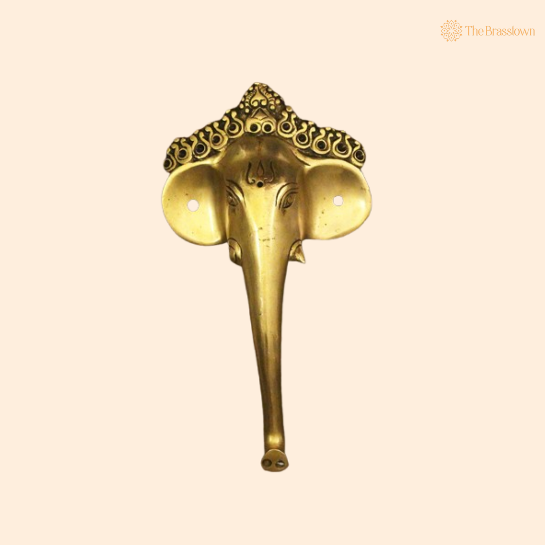 Brass Elephant Door Handle – A Majestic Addition to Your Home 9.5 Inch
