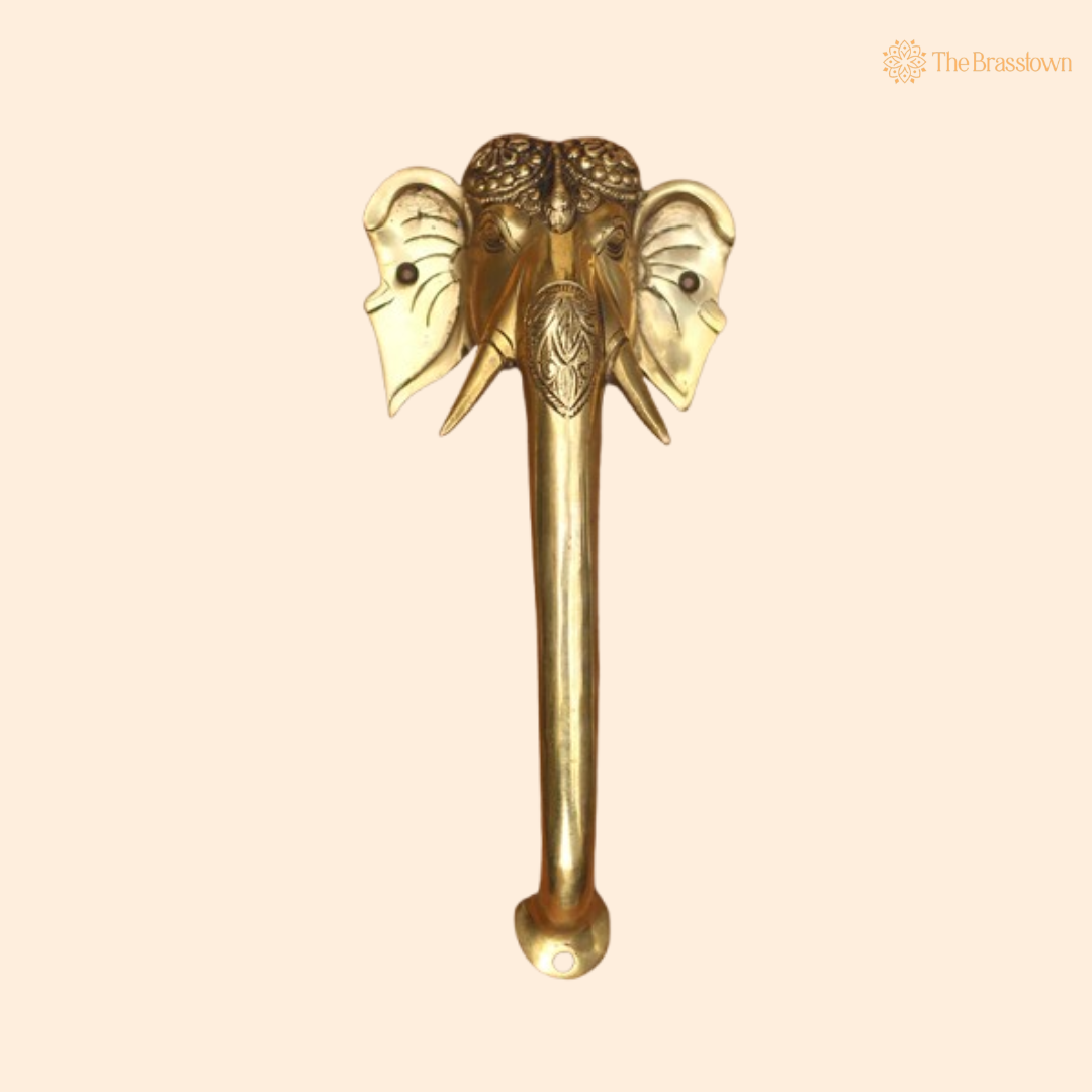 Brass Elephant Door Handle – A Majestic Entrance Accessory 11.25 Inch