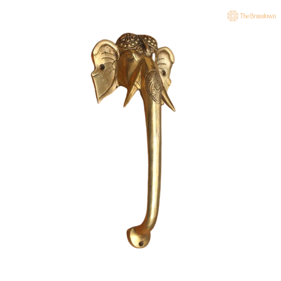 Brass Elephant Door Handle – A Majestic Entrance Accessory 11.25 Inch