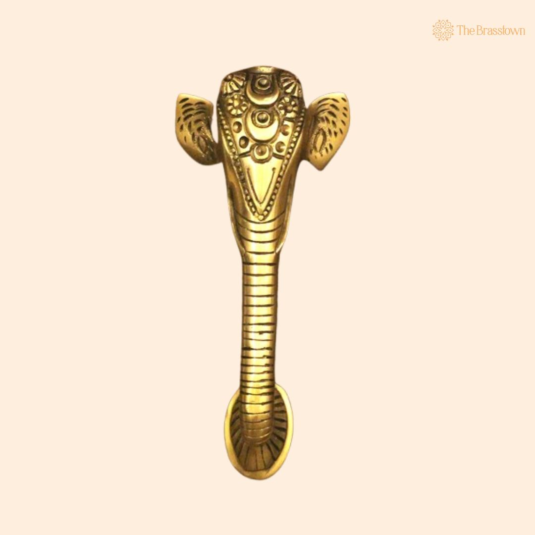 Brass Elephant Door Handle – Majestic Elegance for Your Home 10 Inch