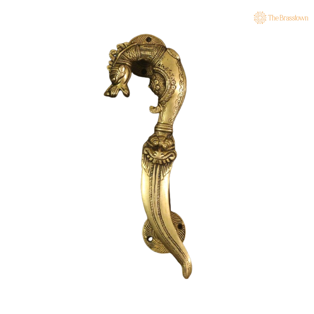 Brass Elephant Head Door Handles – Regal Elegance for Your Doors 10.5 Inch