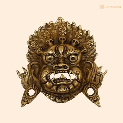 Brass Fierce Protector Wall Mask 6 Inch