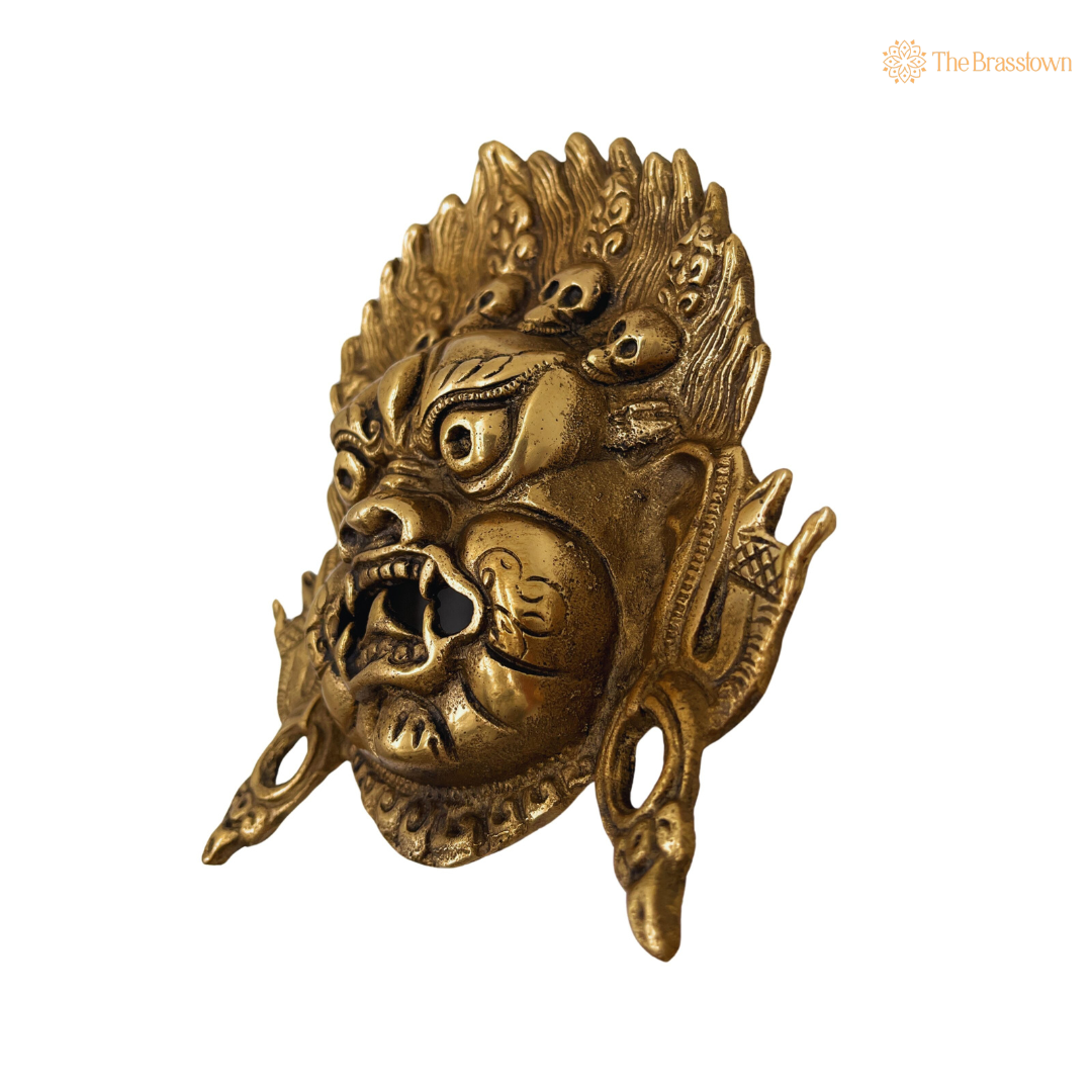 Brass Fierce Protector Wall Mask 6 Inch