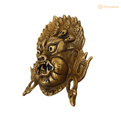 Brass Fierce Protector Wall Mask 6 Inch