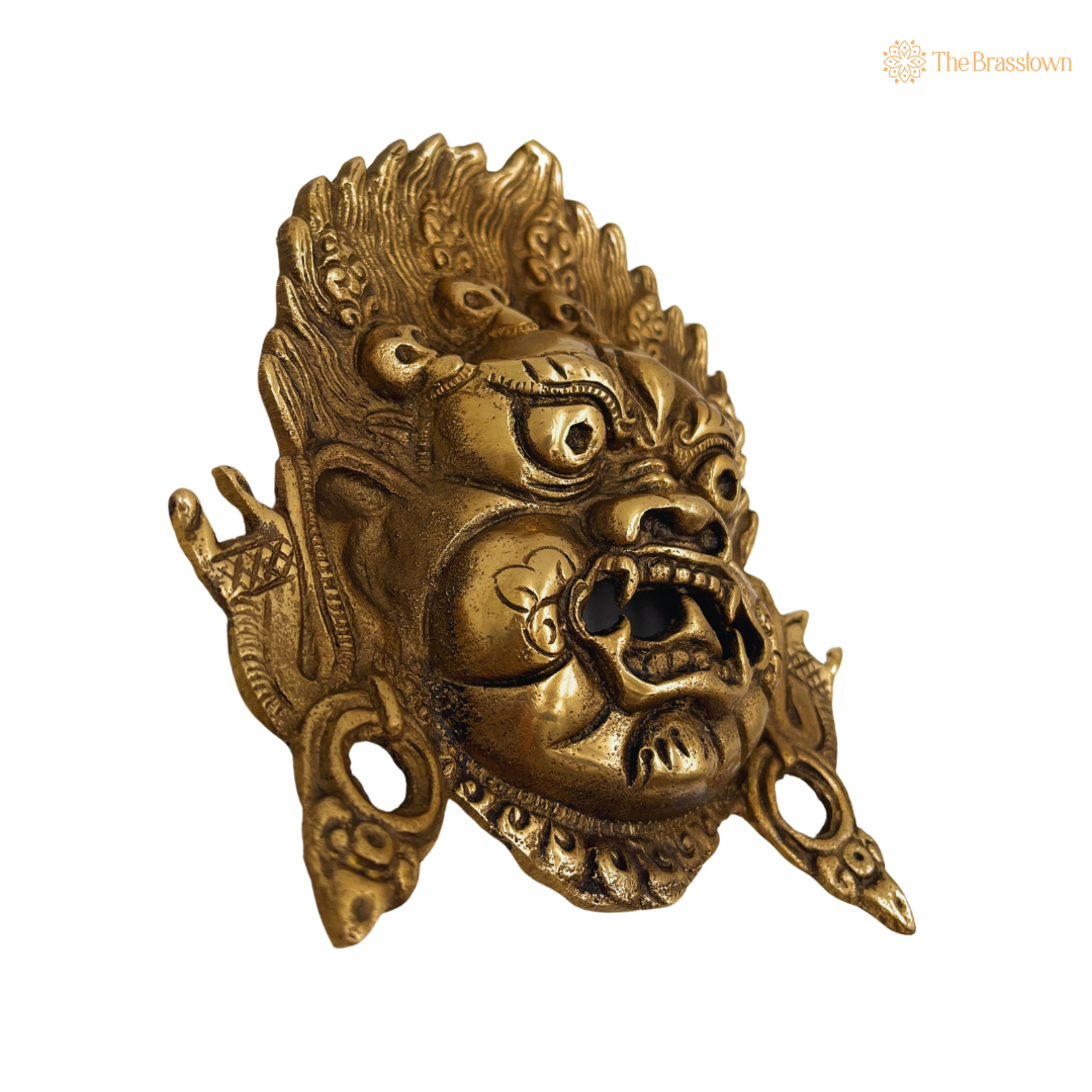 Brass Fierce Protector Wall Mask 6 Inch