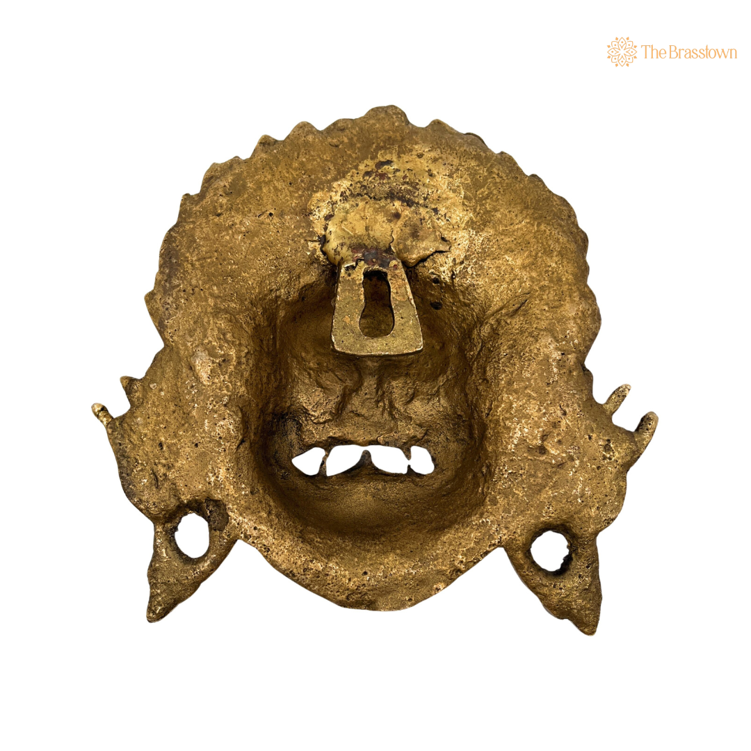 Brass Fierce Protector Wall Mask 6 Inch