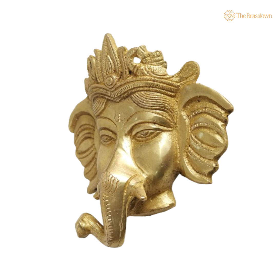 Brass Ganesha Wall Hanging 5 Inch