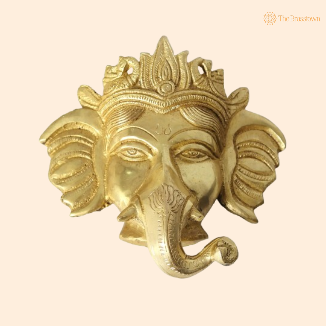 Brass Ganesha Wall Hanging 5 Inch