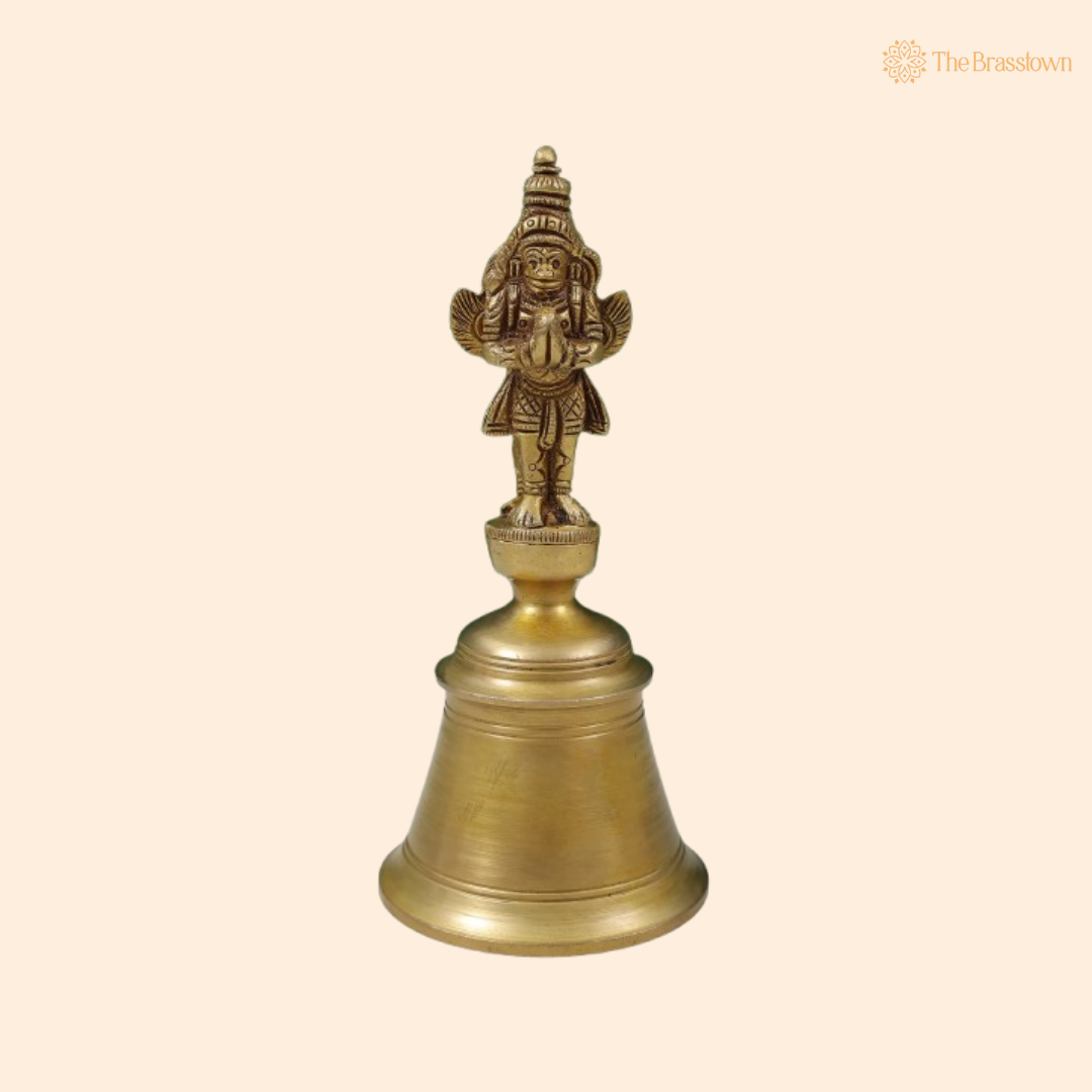 Brass Hanuman Bell 6 Inch