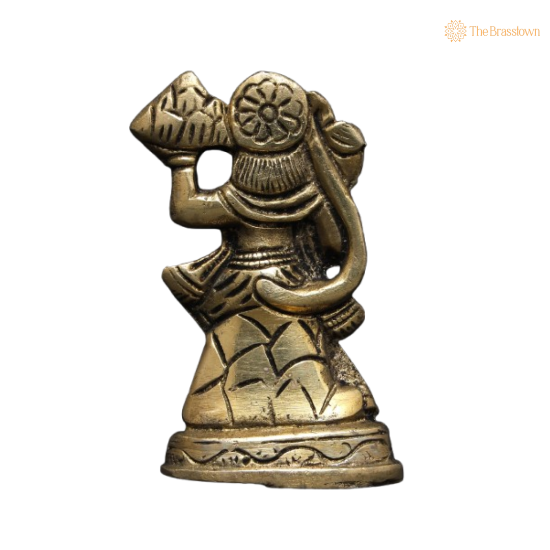 Brass Hanuman Idol – Symbol of Strength and Devotion 3.5 Inch