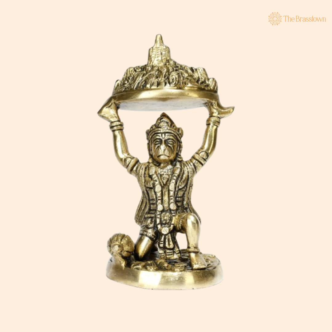 Brass Hanuman Idol – The Mighty Protector 6 Inch