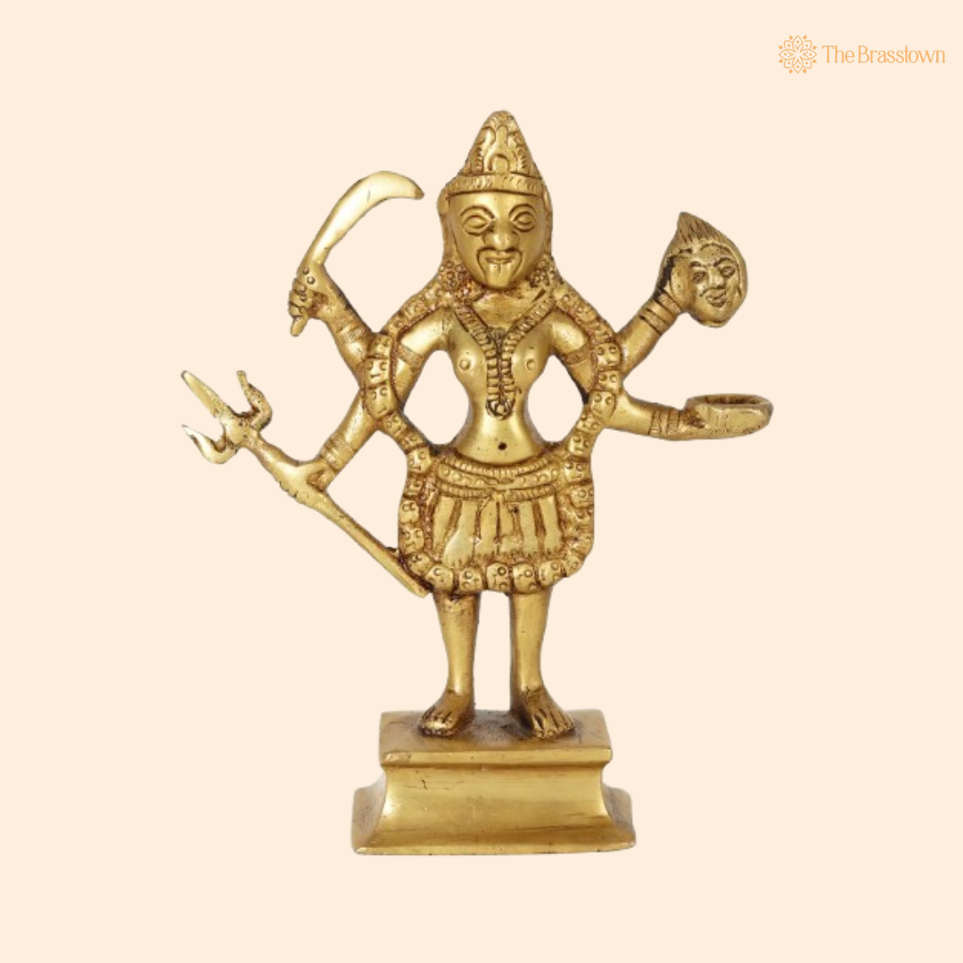 Brass Kali Maa Idol 6 Inch
