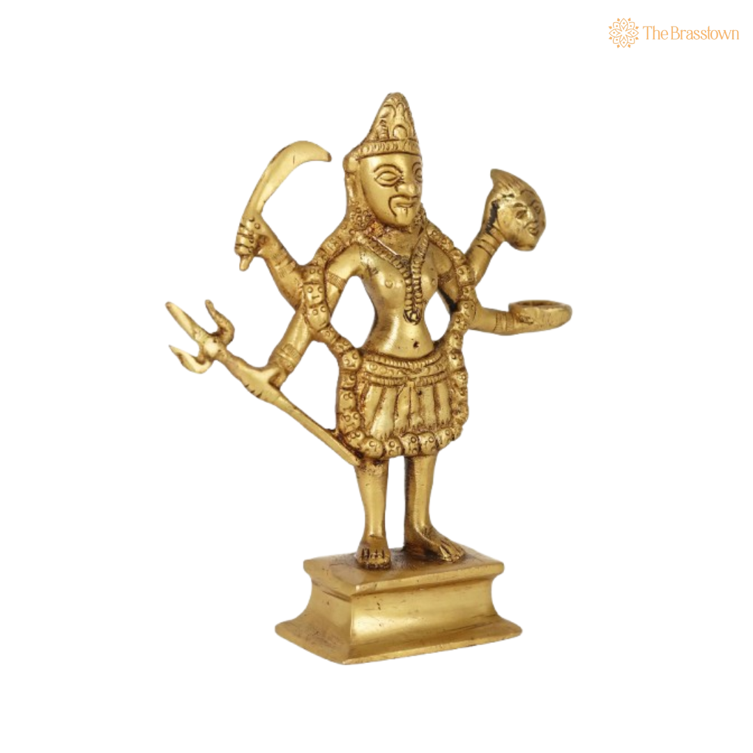 Brass Kali Maa Idol 6 Inch