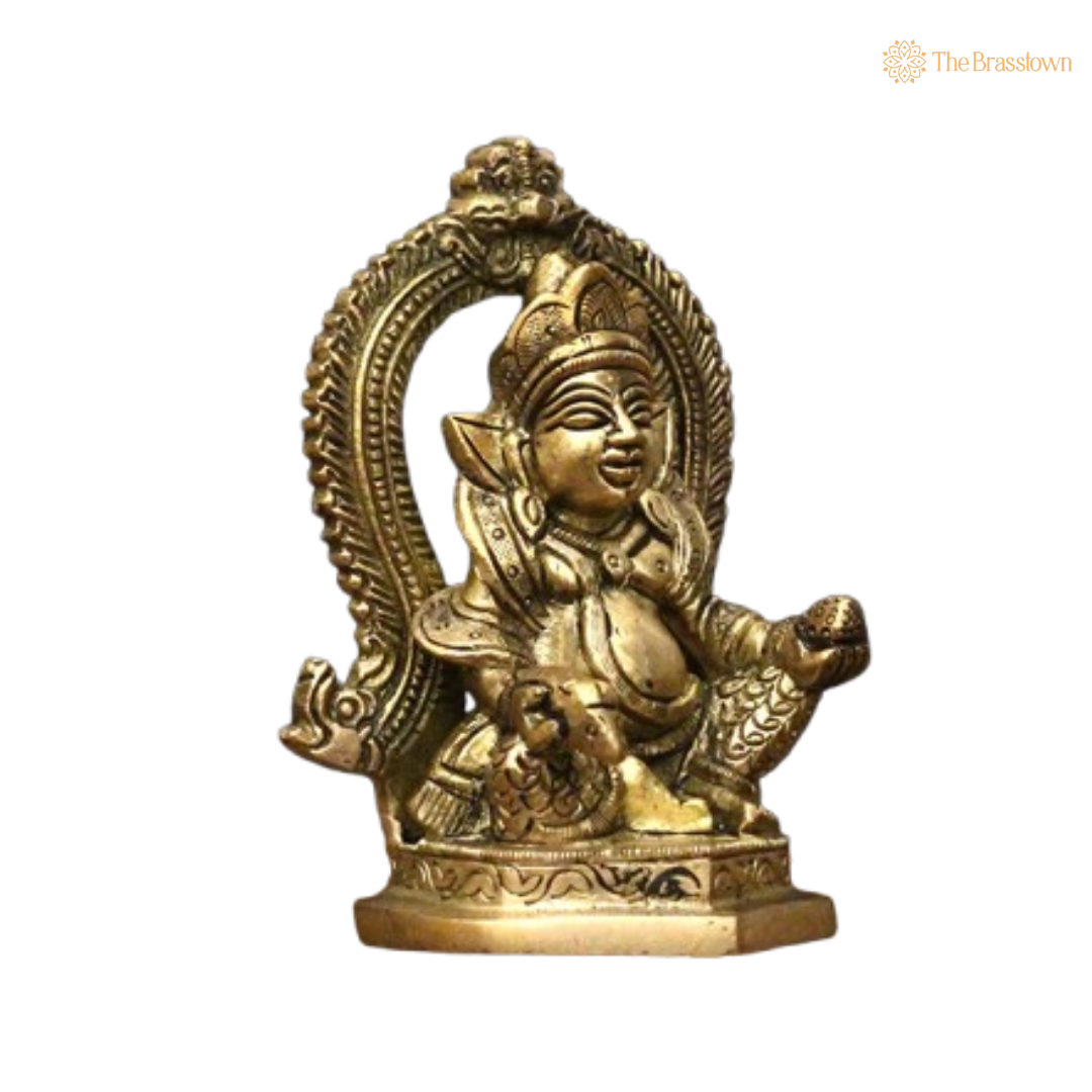 Brass Kuber Maharaj Idol 4.5 Inch