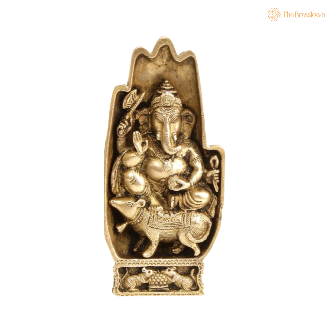 Brass Lakshmi Ganesha Handcrafted Pair 7 Inch