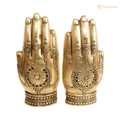 Brass Lakshmi Ganesha Handcrafted Pair 7 Inch