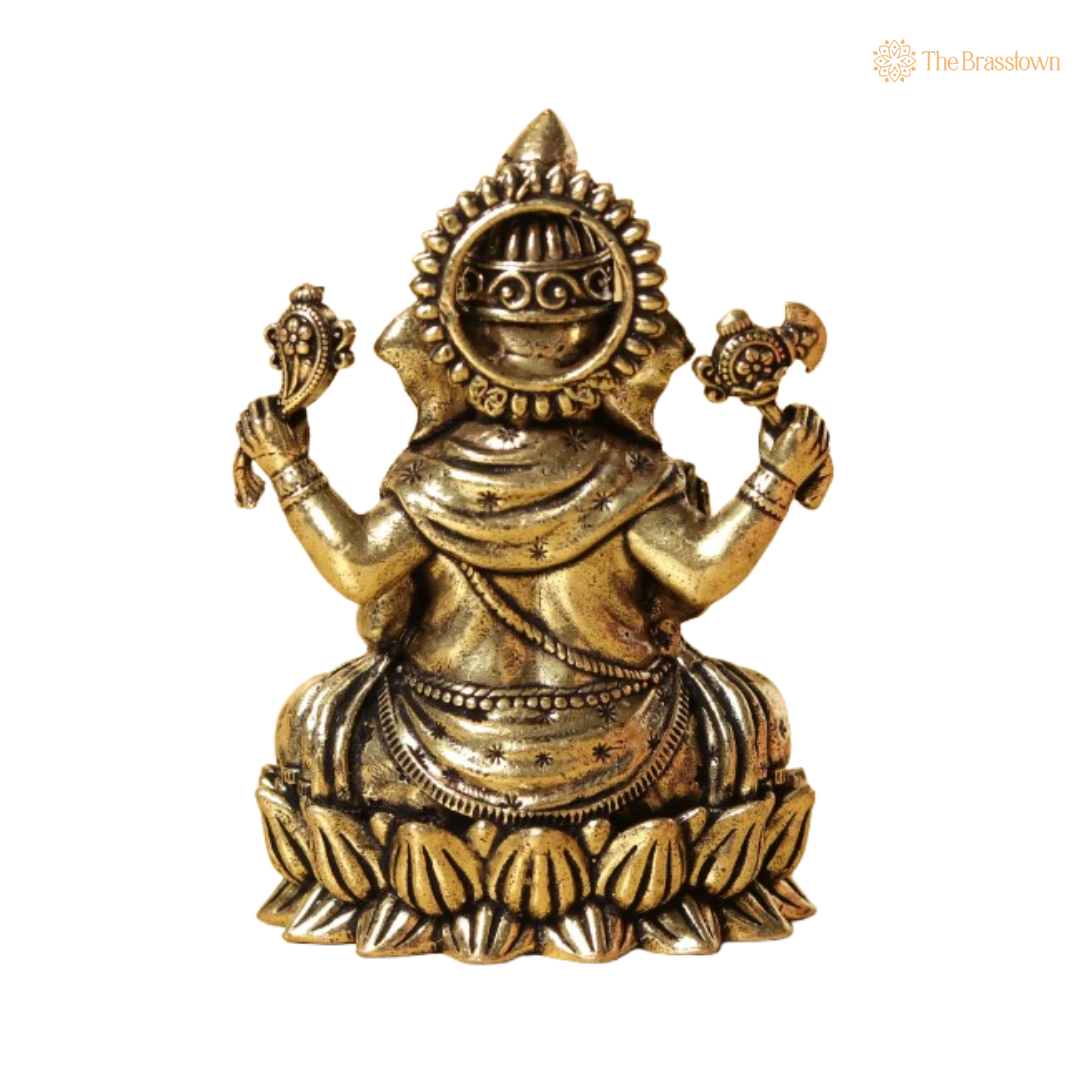 Brass Lord Ganesha Idol 2 Inch