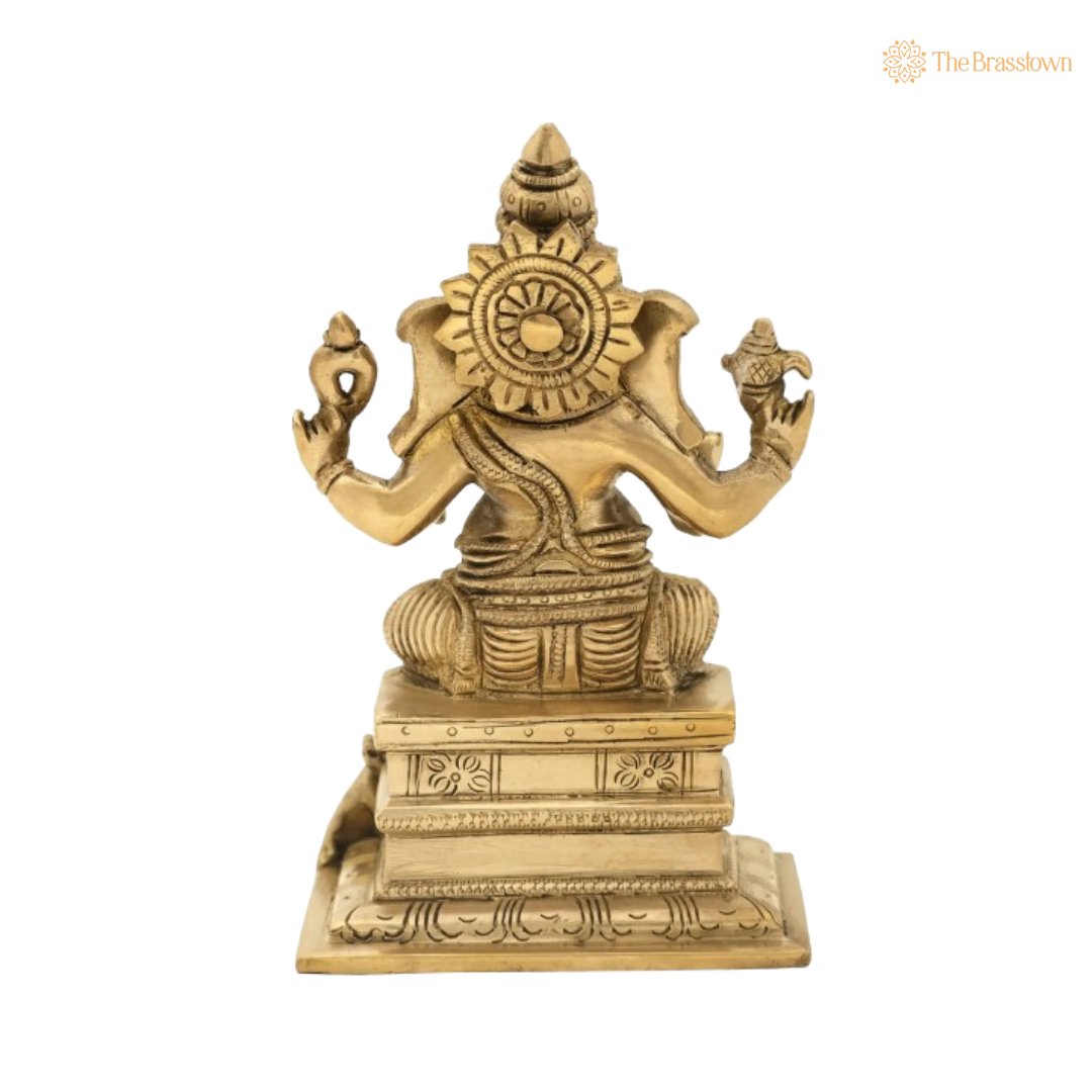 Brass Lord Ganesha Idol 6 Inch