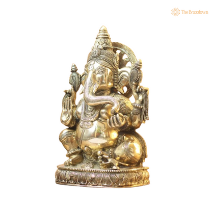 Brass Lord Ganesha Statue 19 Inch