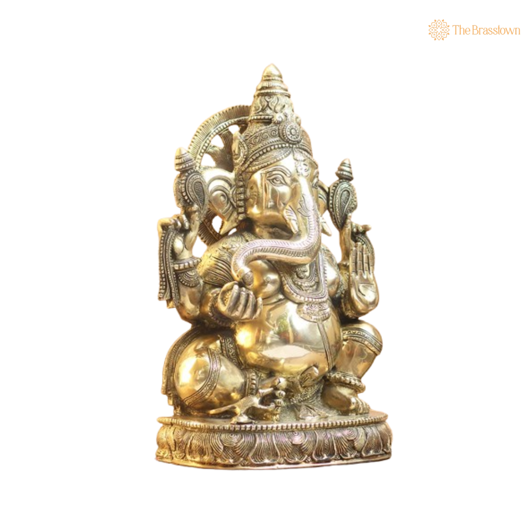Brass Lord Ganesha Statue 19 Inch