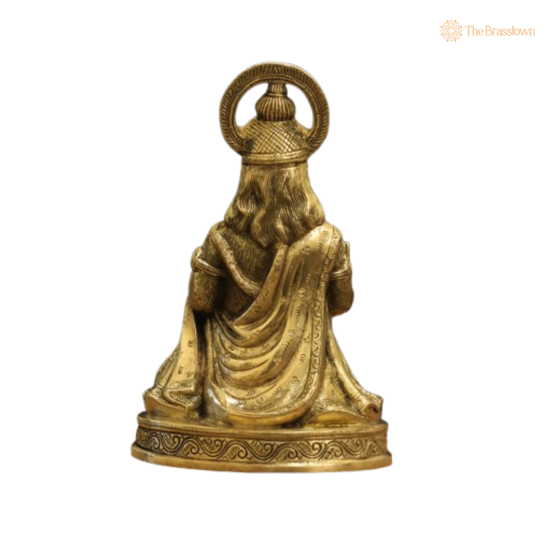 Brass Lord Hanuman Blessing Idol 8.5 Inch