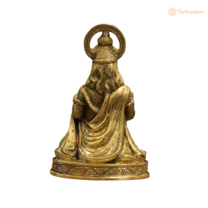 Brass Lord Hanuman Blessing Idol 8.5 Inch