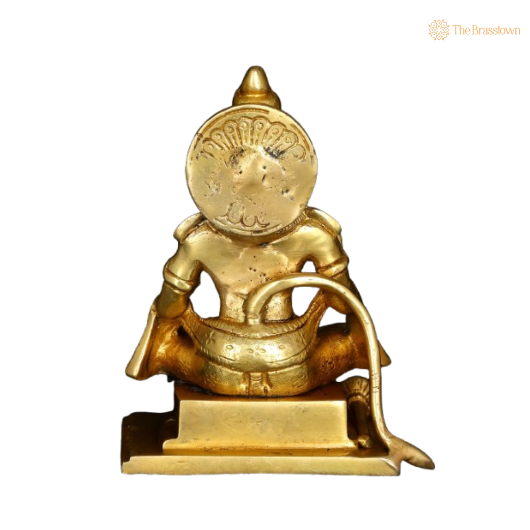 Brass Lord Hanuman Idol – A Symbol of Courage 5 Inch