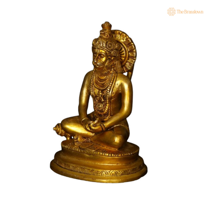 Brass Lord Hanuman Idol – A Symbol of Strength 5 Inch