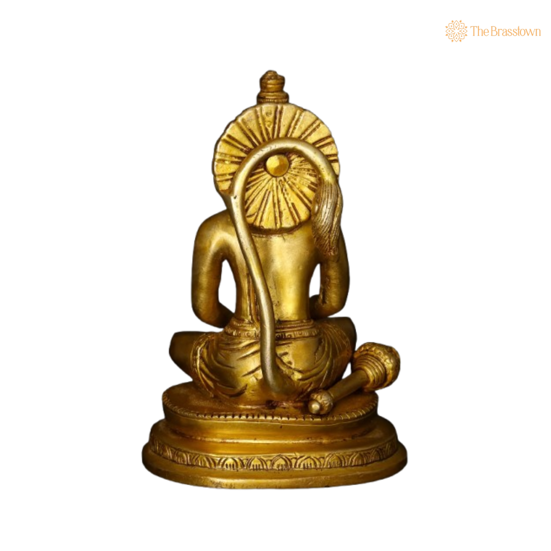 Brass Lord Hanuman Idol – A Symbol of Strength 5 Inch