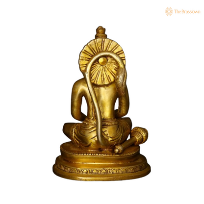 Brass Lord Hanuman Idol – A Symbol of Strength 5 Inch