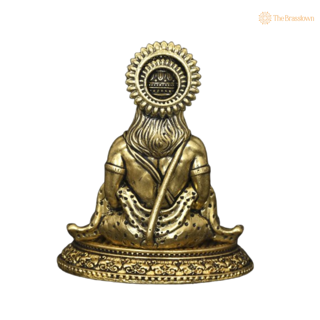 Brass Lord Hanuman Idol – Symbol of Power, Devotion, and Strength 3 Inch