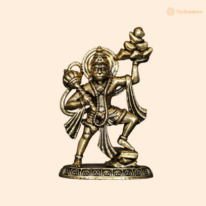 Brass Lord Hanuman Idol – The Mighty Devotee of Lord Rama 2 Inch